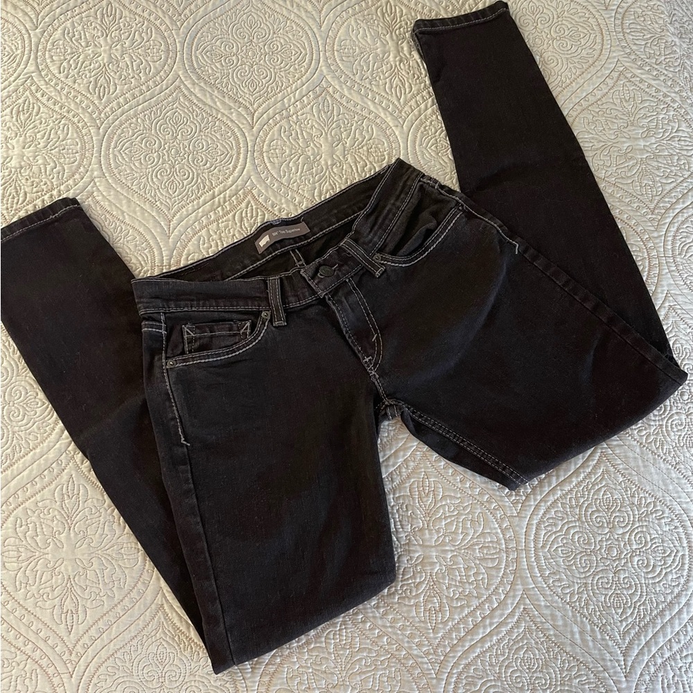 LEVI’S 524 Too Superlow Black denim jeans Juniors size 5 I purchased didn’t fit